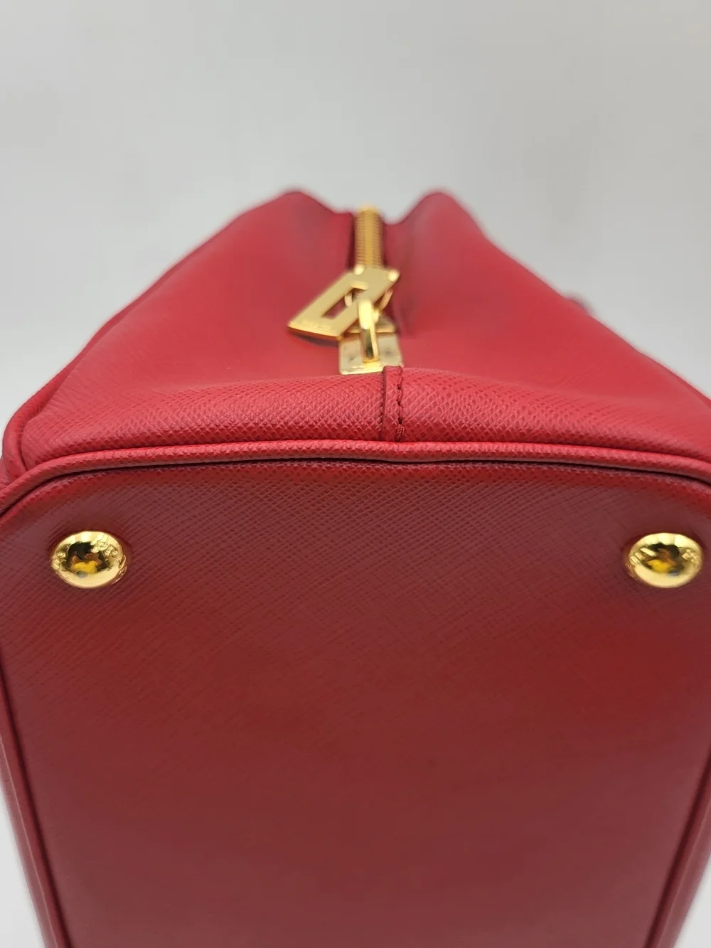 Prada Red Saffiano Parabole Handbag RossoPelle. Authentic w/COA..